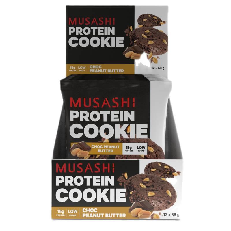 Buy Musashi Protein Cookie Choc Peanut 58g x 12 Online Only Online at