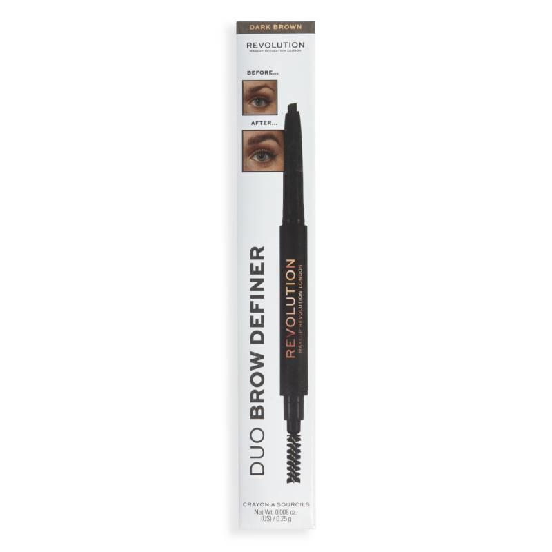 Buy Revolution Duo Brow Definer Pencil Dark Brown Online at Chemist