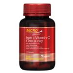 Microgenics Iron + Vitamin C One-A-Day 30 Capsules (New Zealand Formula)