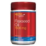 Microgenics Flaxseed Oil 1500mg 200 Capsules (New Zealand Formula)