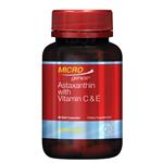 Microgenics Astaxanthin High Strength + Vitamin C & E 60 Capsules (New Zealand Formula)