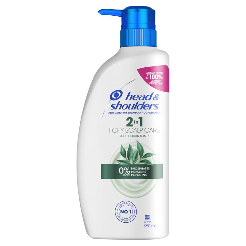 Buy Head & Shoulders 2 In 1 Itchy Scalp Care 550ml Online at Chemist