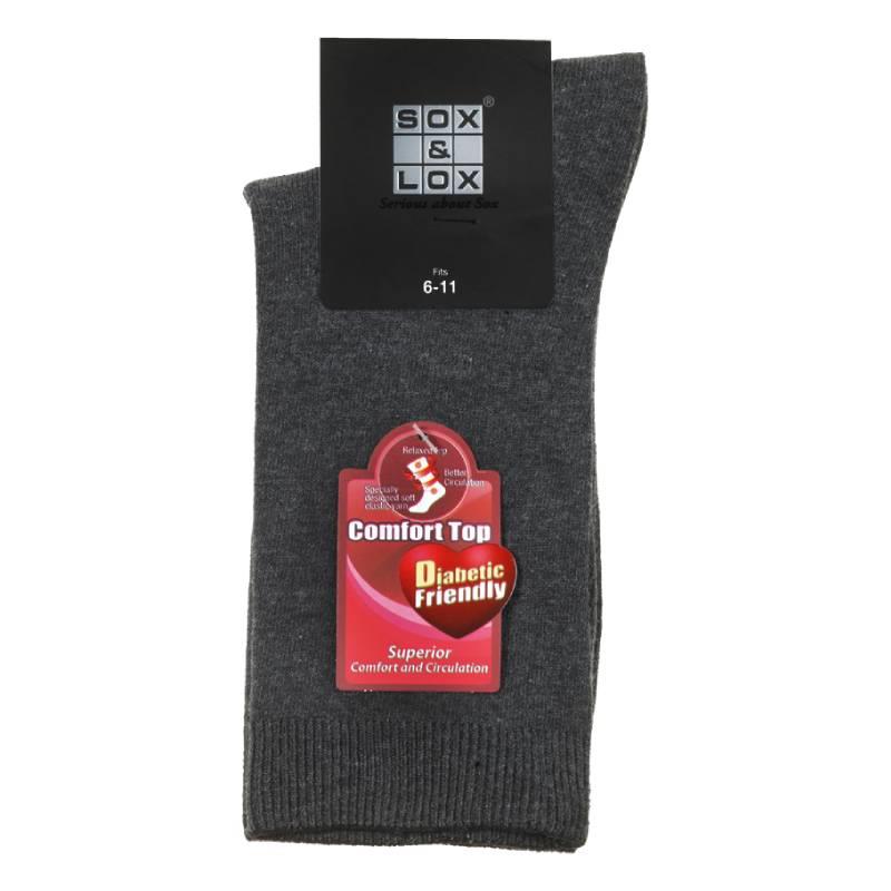 Buy Sox & Lox A12 Men's Diabetic Friendly Comfort Socks Grey 6 11