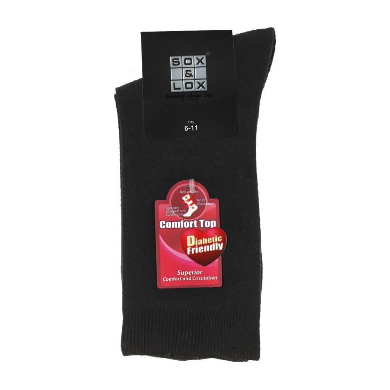 Buy Sox & Lox A13 Men's Diabetic Friendly Comfort Socks Black 6 11