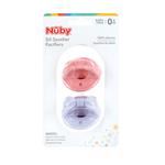 Nuby 3D Silicone Pacifier 2 Pack Assorted Colour