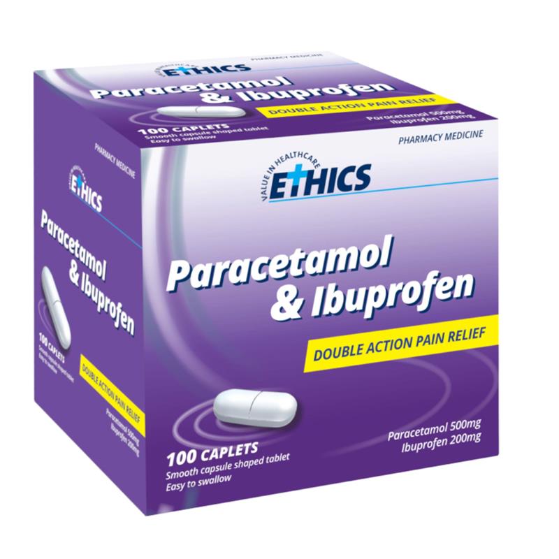 Buy Ethics Paracetamol and Ibuprofen 100 Caplets Online at Chemist