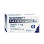 Tadalafil Sandoz 10mg Tablets 8 (2 x 4) - Tadalafil