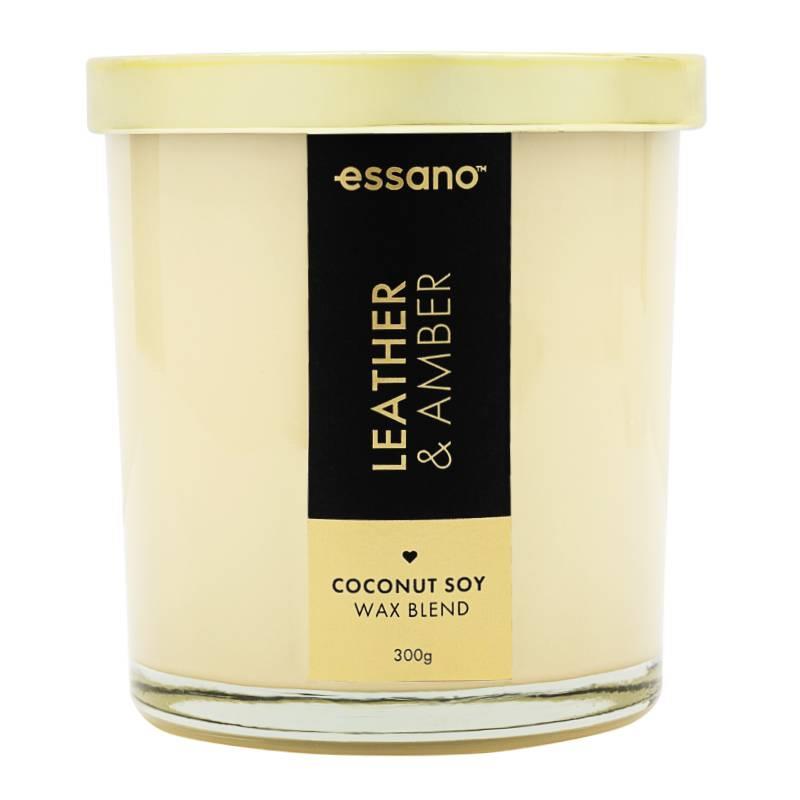 Buy Essano Candle Leather & Amber 300g Online at Chemist Warehouse®