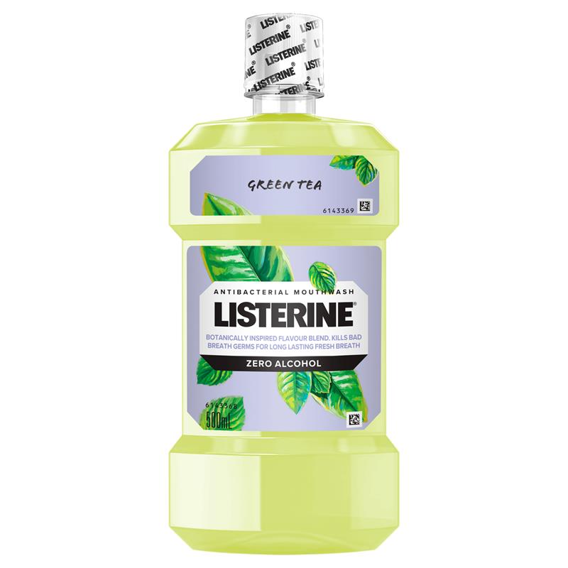 Buy Listerine Mouthwash Green Tea Zero 500ml Online at Chemist Warehouse®