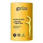 Grin Floss Picks Clean Charcoal Infused 40 Pack
