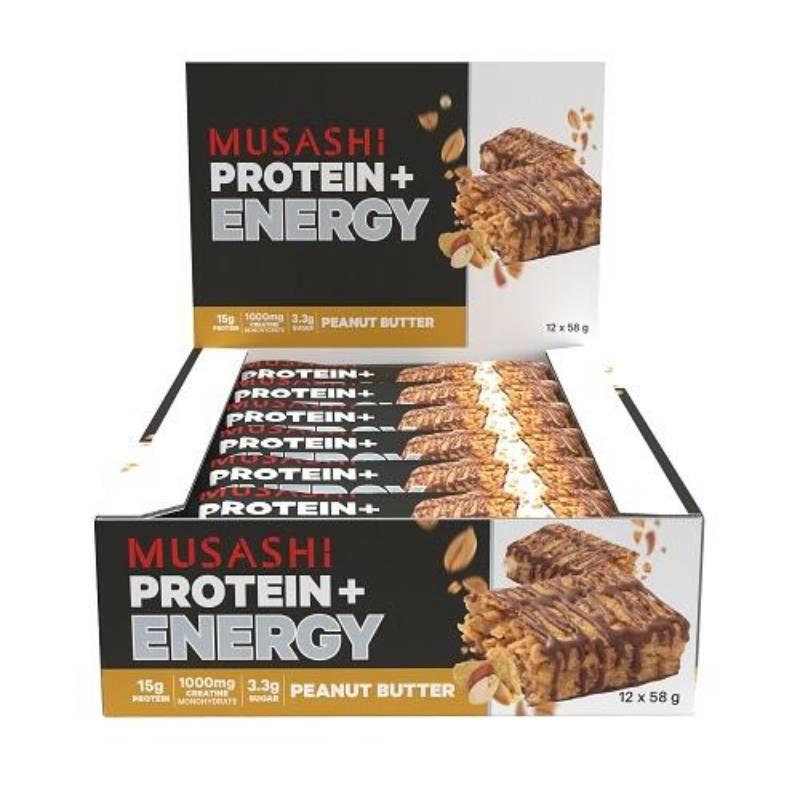 MUSASHI High Protein 12 X 90g Bars - Peanut Butter Flavour P45.7g - Foto 8