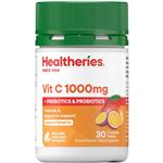 Healtheries Vitamin C 1000mg Plus Prebiotics & Probiotics 30 Tablets