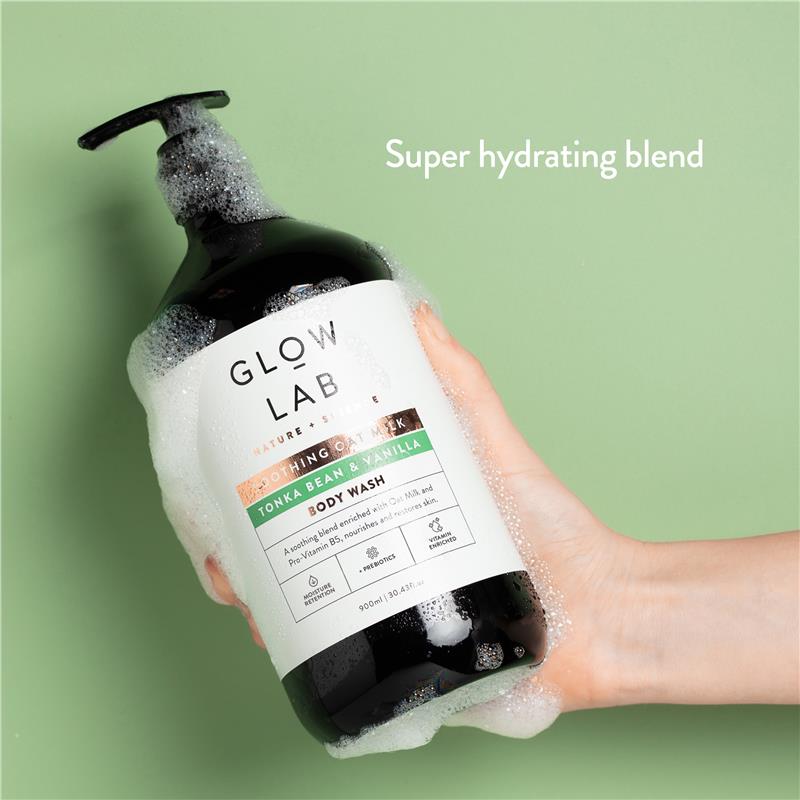 Buy Glow Lab Body Wash Oat Milk Tonka Bean & Vanilla 900ml Online at
