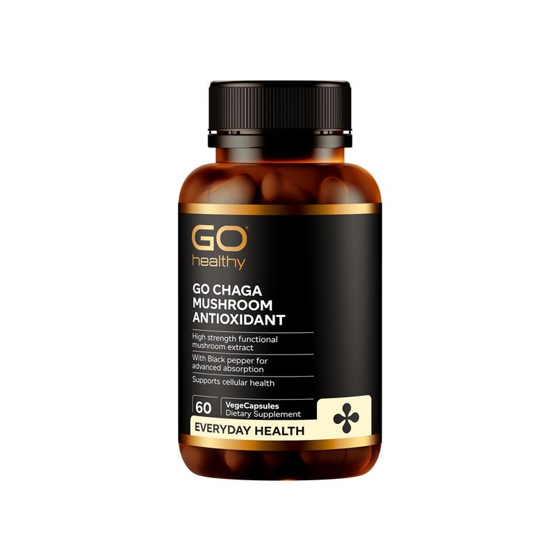 Buy GO Healthy Chaga Mushroom Antioxidant 60 Capsules Online at Chemist