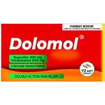 Dolomol Ibuprofen & Paracetamol 72 Softgel Capsules