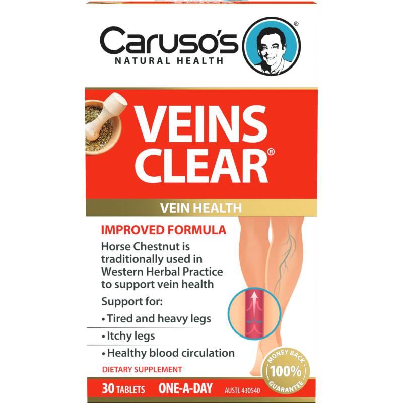 Buy Caruso's Veins Clear One-A-Day 30 Tablets Online at Chemist Warehouse®