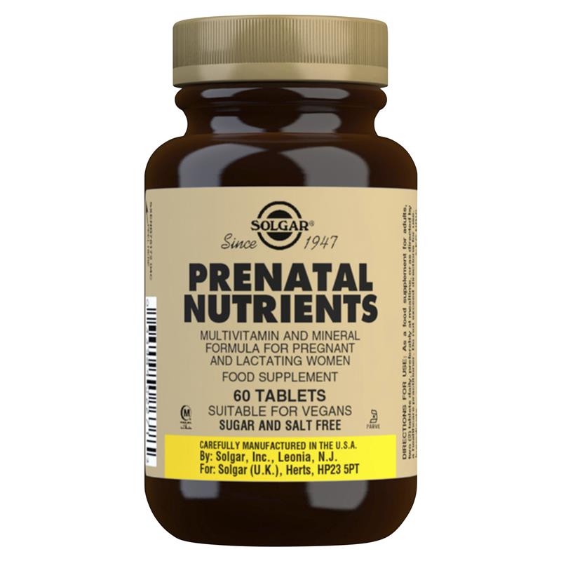 Buy Solgar Prenatal Nutrients 60 Tablets Online at Chemist Warehouse®