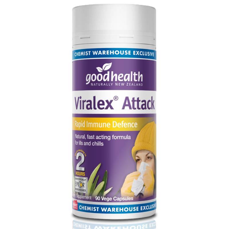 Good Health Viralex Attack 90 Capsules Exclusive Size - Chemist Warehouse
