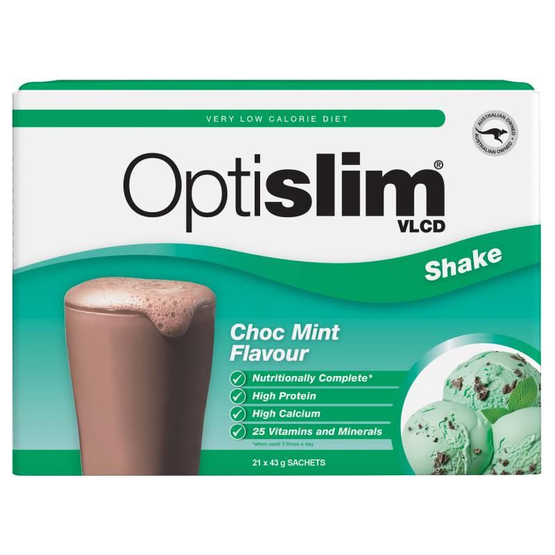 Buy Optislim VLCD Meal Replacement Shake Chocolate Mint 21 x 43g ...
