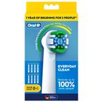 Oral B Electric Toothbrush Refills Everyday Clean 8 Pack