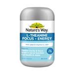 Nature's Way L-Theanine Focus + Energy 50 Capsules