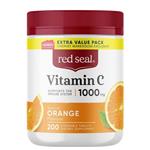 Red Seal Vitamin C 1000mg Orange 200 Chewable Tablets Exclusive Size