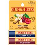 Burts Bees Lip Balm Twin Pack Vanilla + Wild Cherry