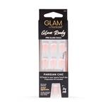 Glam By Manicare Ready Pre-Glued French Tip Nails Parisian Chic 22471