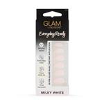 Glam By Manicare Ready Pre-Glued Everyday Nails Milk White 22472