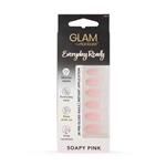 Glam By Manicare Ready Pre-Glued Everyday Nails Soapy Pink 22478