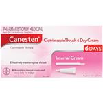 Canesten Clotrimazole Thrush Treatment 6 Day Cream 1% (Pharmacist Only)