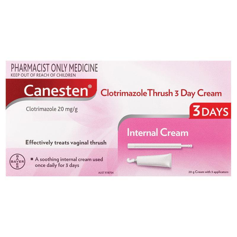 Buy Canesten 3 Day Thrush Treatment Internal Cream Pharmacist Only
