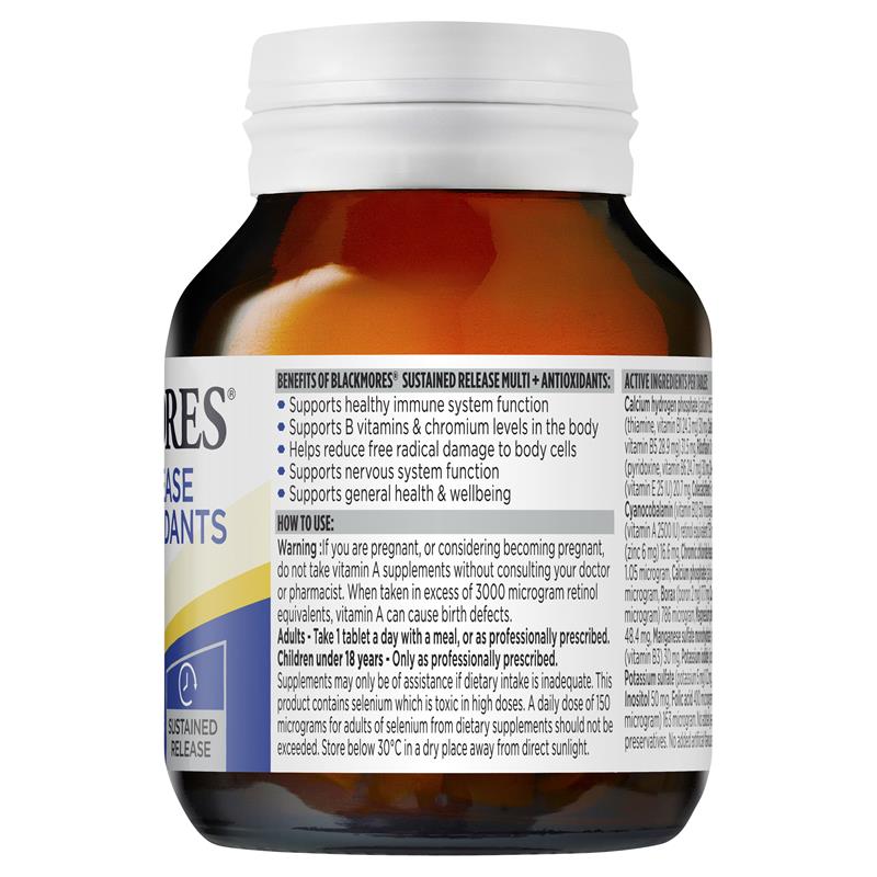 Buy Blackmores Sustained Release Multi + Antioxidants 75 Tablets Online