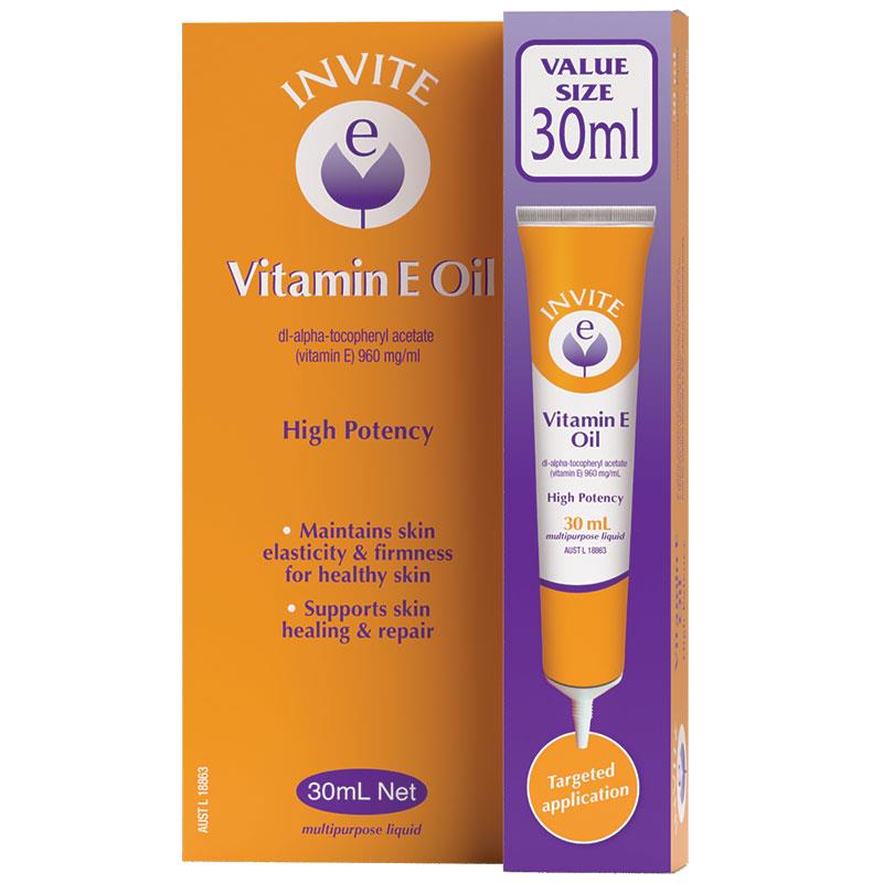 Buy Invite E Vitamin E Pure Oil 30ml Online at Chemist Warehouse®