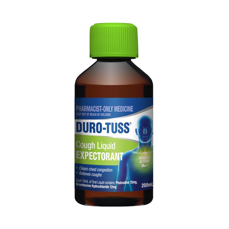 Buy Durotuss Expectorant Cough Liquid 200ml (Pharmacist Only) Online