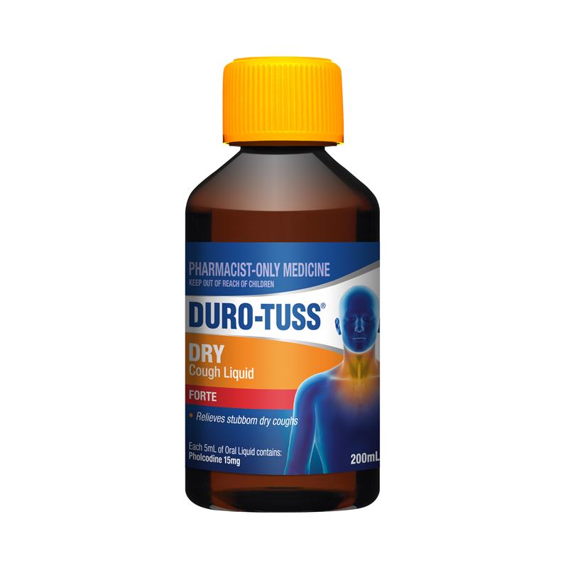 Buy Durotuss Dry Cough Liquid Forte 200ml (Pharmacist Only) Online at