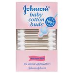 Johnson's Baby Cotton Applicator Buds 60 Pack