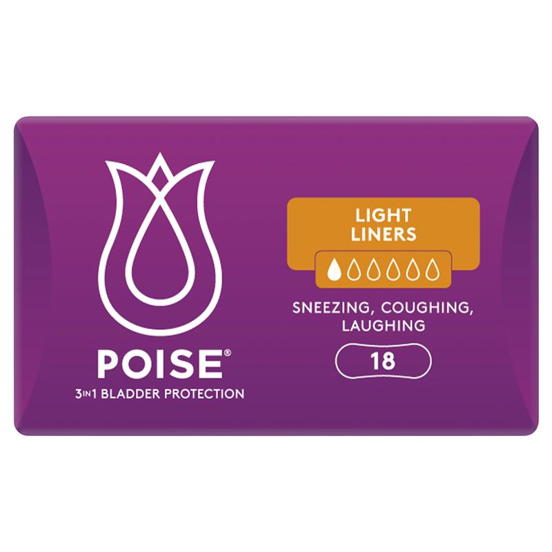 Buy Poise Liners Light 18 Pack Online at Chemist Warehouse®