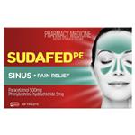 Sudafed PE Sinus and Pain Relief 48 Tablets