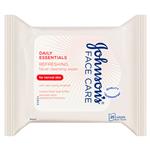 Johnson's Daily Essentials Refreshing Facial Cleansing Wipes Normal 25