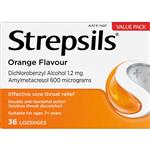 Strepsils Sore Throat Orange Flavour 36 Lozenges