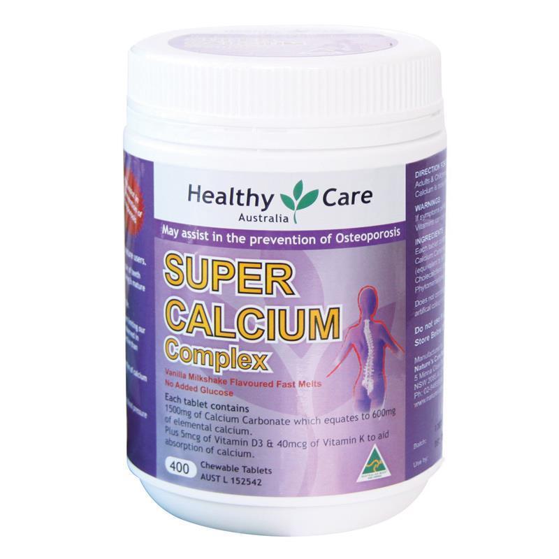 Buy Healthy Care Super Calcium Complex 400 Chewable Tablets Online at ...