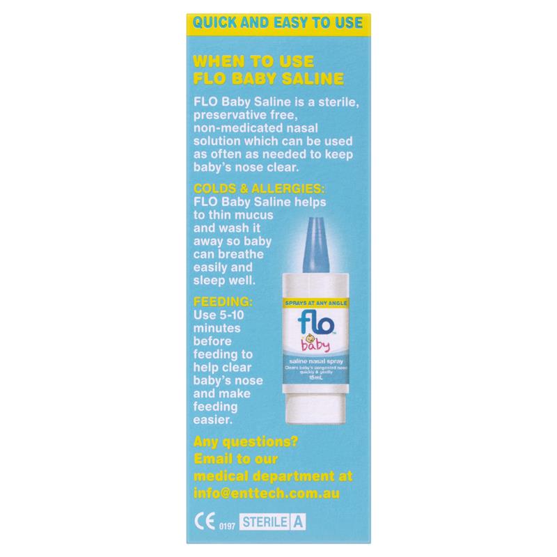 Buy Flo Baby Saline Nasal Spray 15ml Online At Chemist Warehouse®