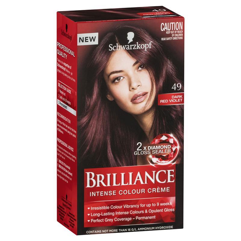 Buy Schwarzkopf Brilliance 49 Dark Red Violet Online at Chemist Warehouse®