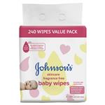 Johnson's Baby Fragrance Free Wipes 3 x 80 Value Pack