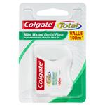 Colgate Total Mint Waxed Durable Oral Care Dental Floss 100m
