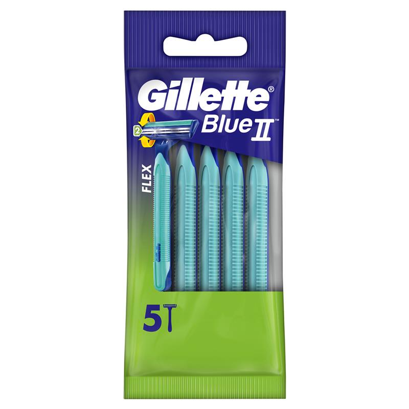 Buy Gillette Disposable Razors Blue II Plus Pivot 5 Pack Online at