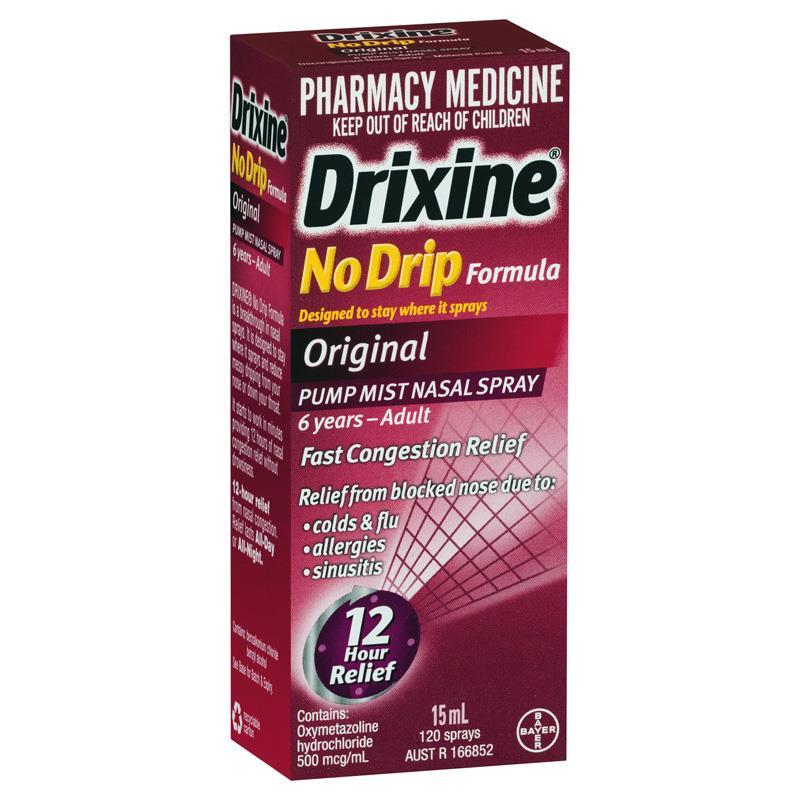 Buy Drixine No Drip Original Nasal Spray 15ml Online at Chemist Warehouse®