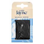 Lady Jayne 2283B Black Elastics Super Hold Thin 18 Pack