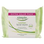Simple Kind To Skin Facial Wipes Cleansing Twin Pack 50 Wipes